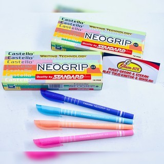 

(1pack)Pulpen Bolpen Bolpoint Standard Castello Neogrip Anti Macet