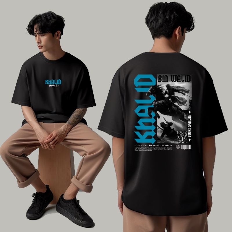 HandArt - Kaos Khalid bin Walid Sahabat nabi, Kaos Dakwah Islami-Kaos Distro-Kaos Murah, Original Ca