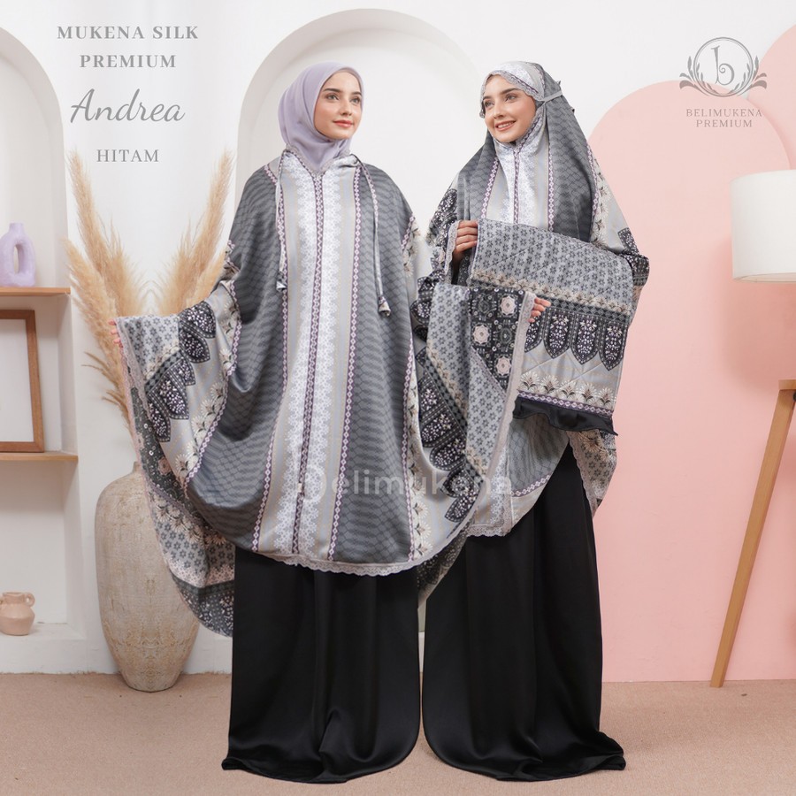 Mukena Dewasa Terbaru 2024 Bordir Katun Rayon Premium Putih Jumbo Terusan Siti Khadijah Mukenah Tull