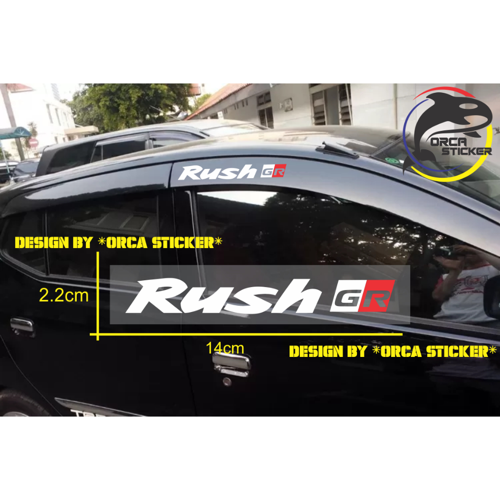 rush gr sticker rush gr stiker cover talang air mobil toyota rush gr sport 2 buah kanan kiri new