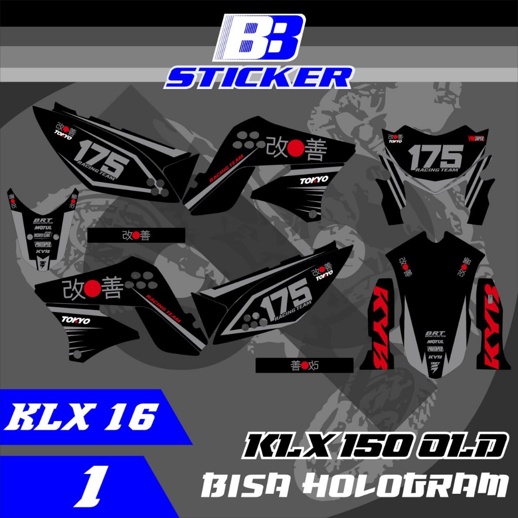 Striping KLX Lama Stiker KLX Lama KLX 150 SPAKBOR BELAKANG PENDEK  Klx 16