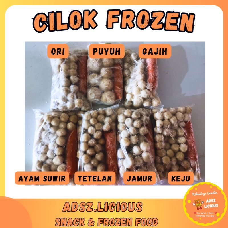 

CILOK EKONOMIS FROZEN PLUS SAUS SAMBAL CILOK GAJIH CILOK AYAM SUWIR ORIGINAL TETELAN