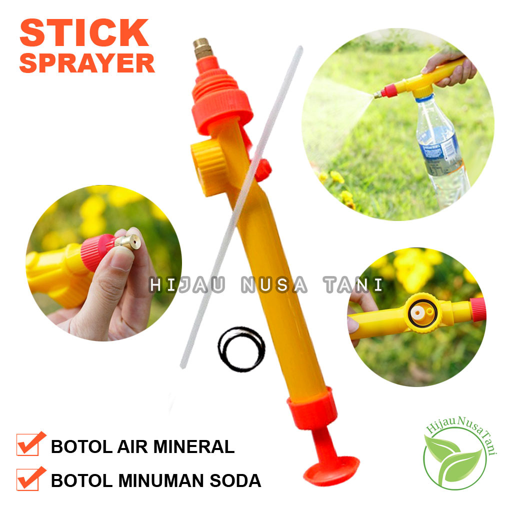 STICK SPRAYER / KEPALA SPRAYER BOTOL BEKAS Warna Oranye - head pressure sprayer untuk botol plastik 