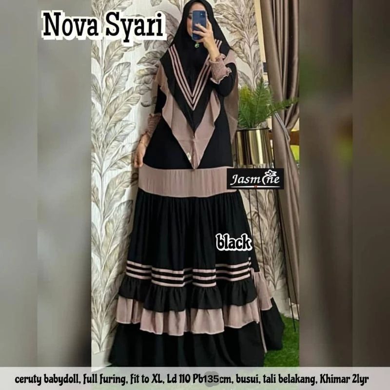 READY JS. NOVA GAMIS SYARI ORIGINAL JASMINE