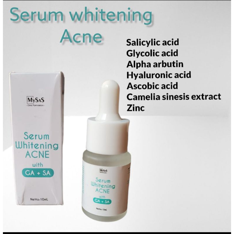 SERUM WHITENING ACNE MYSAS SKINCARE HALAL AMAN BPOM