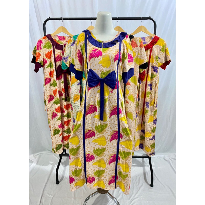 Daster Pita Cap lilin Asle Pekalongan  Kain Tebal Adem dan Nyaman di Pakai Busui atau Resleting Depa