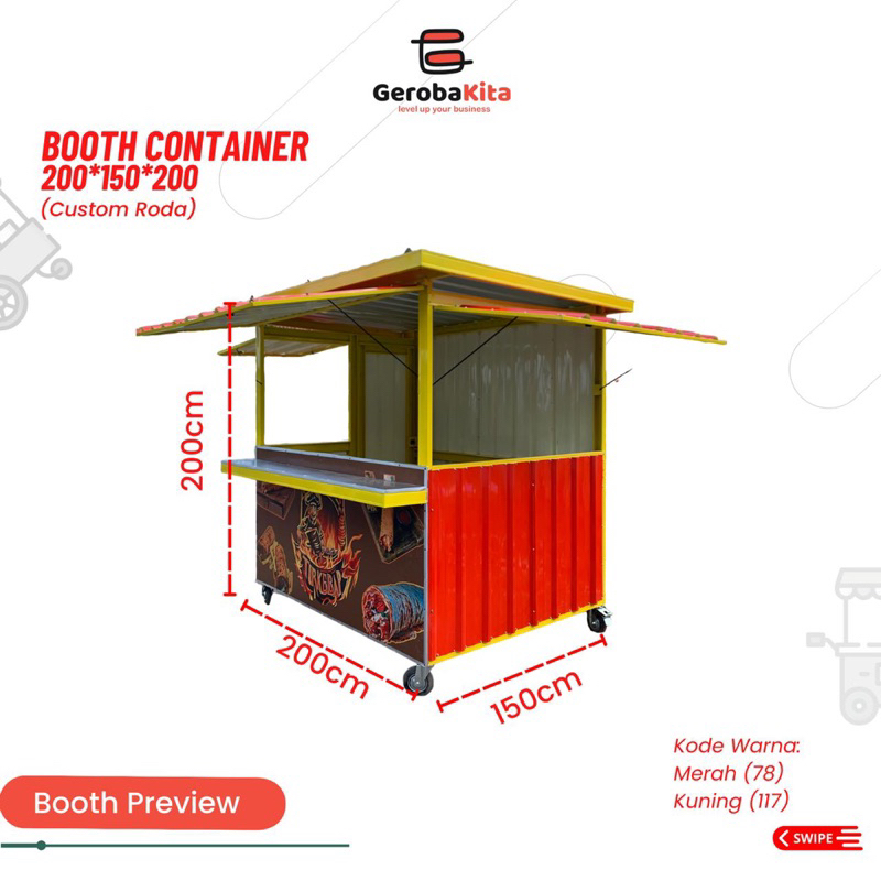 Booth Container 200x150x200 Full Branding