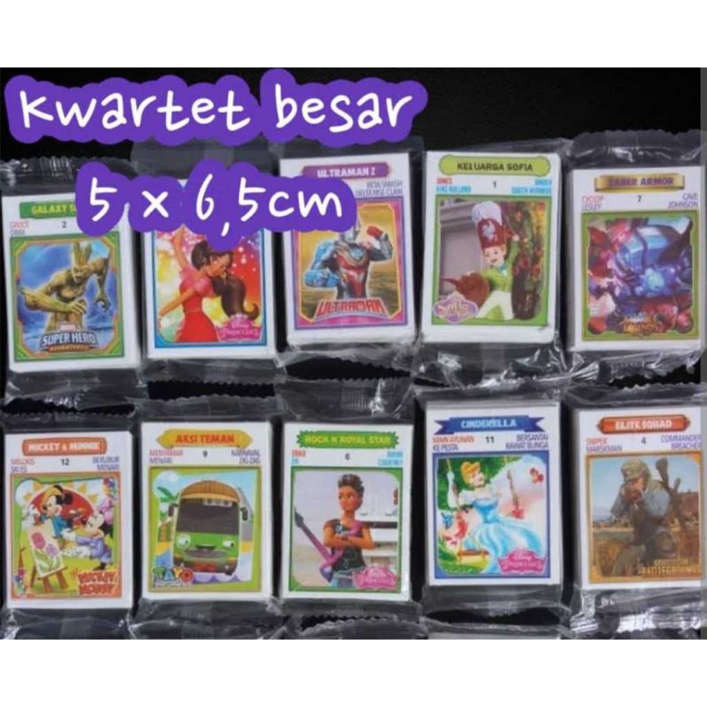 Mainan Kwartet 12 sachet/Mainan Kartu kwartet jadul