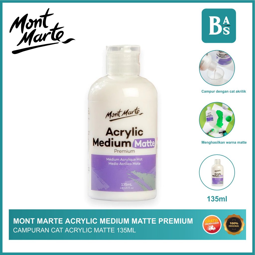 

MONT MARTE ACRYLIC MEDIUM - MATTE 135ML / Medium Campuran Cat Akrilik