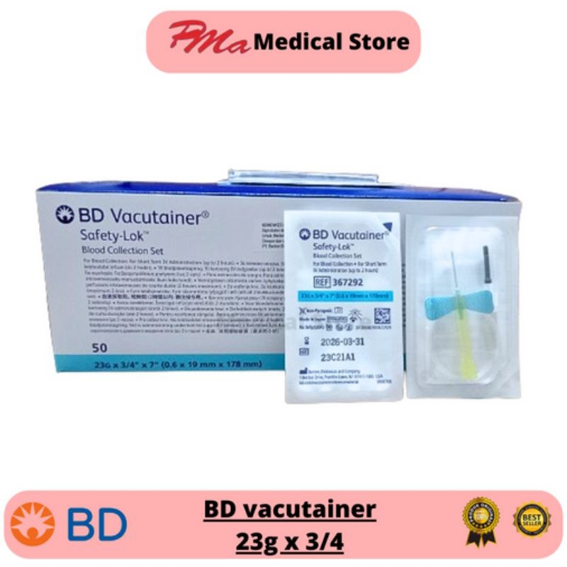Wing Set vacutainer BD No 23, 25  Harga/Box