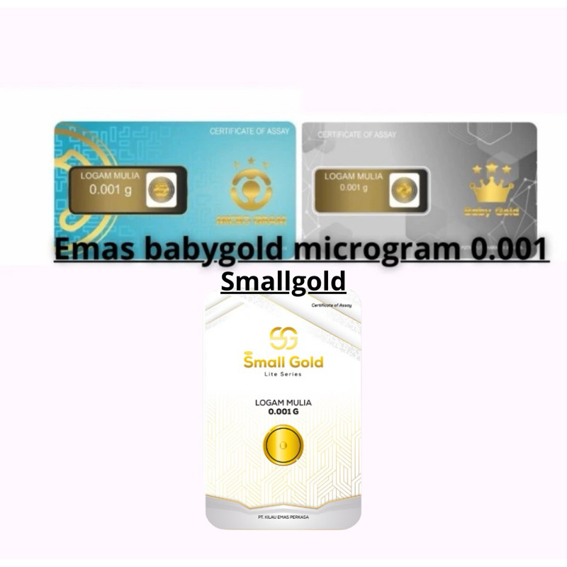 Baby Gold Micro Gram Emas Logam Mulia Mini 0,001 gram