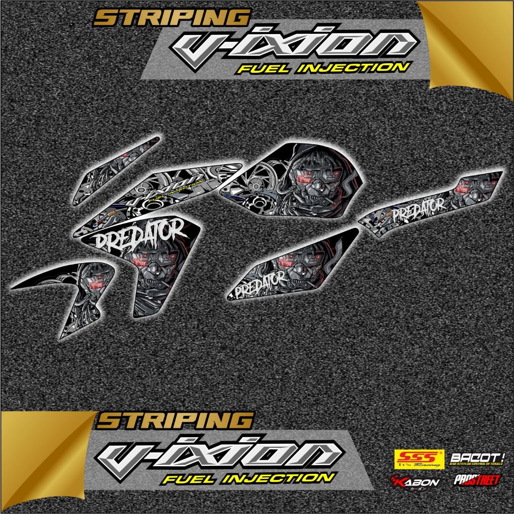Stiker striping variasi vixion new predayor stiker vixion keren