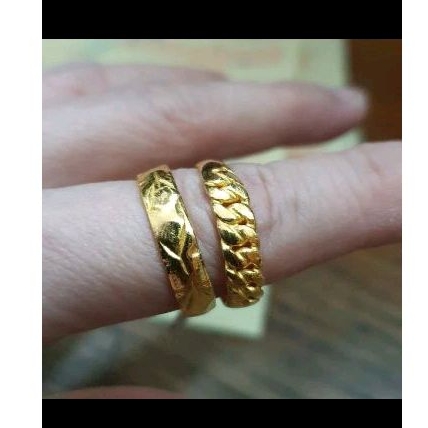 cincin motif polos emas asli 24 karat 5 gram