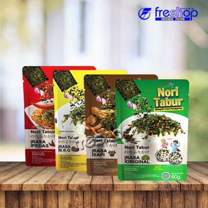 

Nori Tabur 60 gr Original Spicy Sapi Panggang BBQ Rumput Laut Tabur