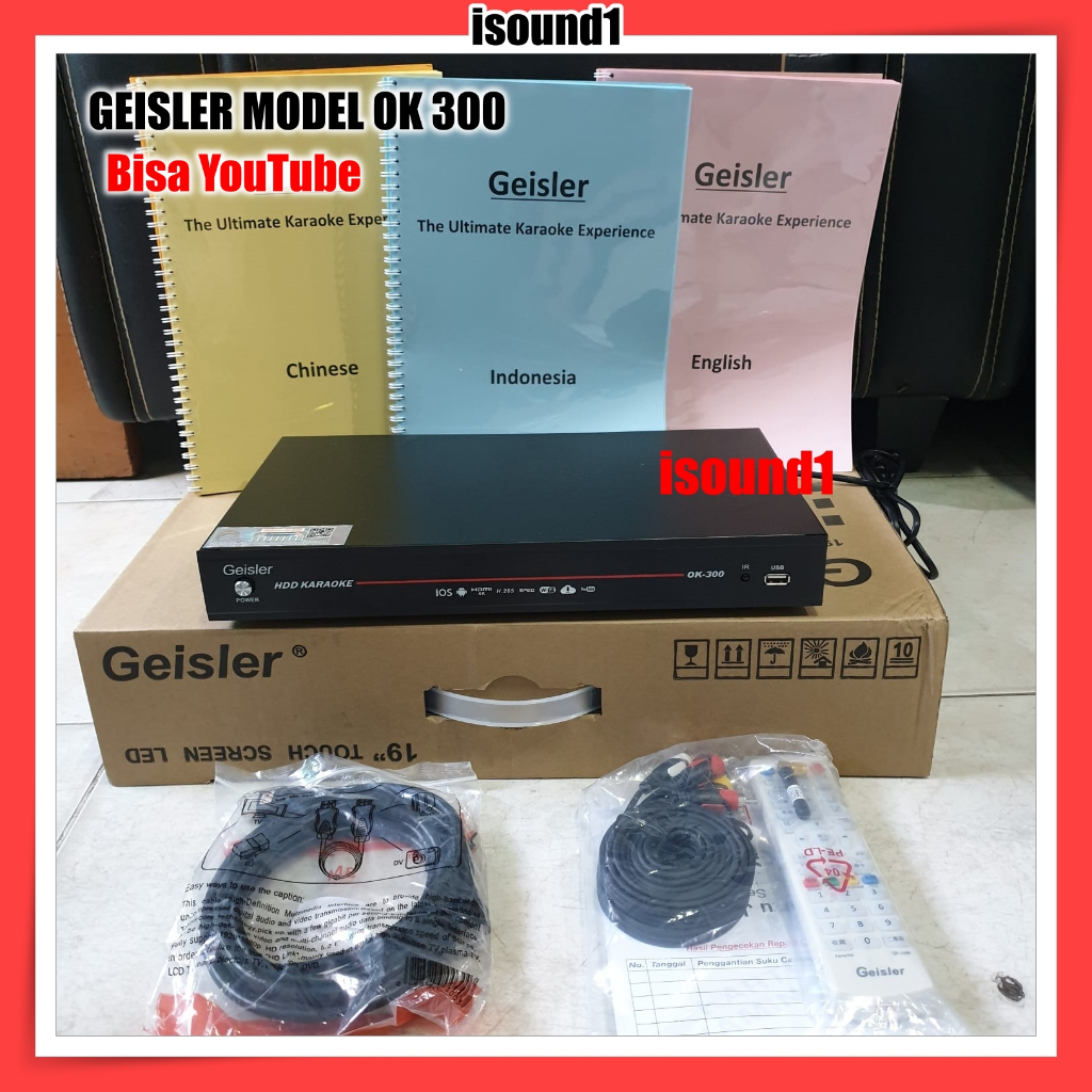 KARAOKE PLAYER GEISLER OK 300 OK300 ORIGINAL YOUTUBE GARANSI RESMI