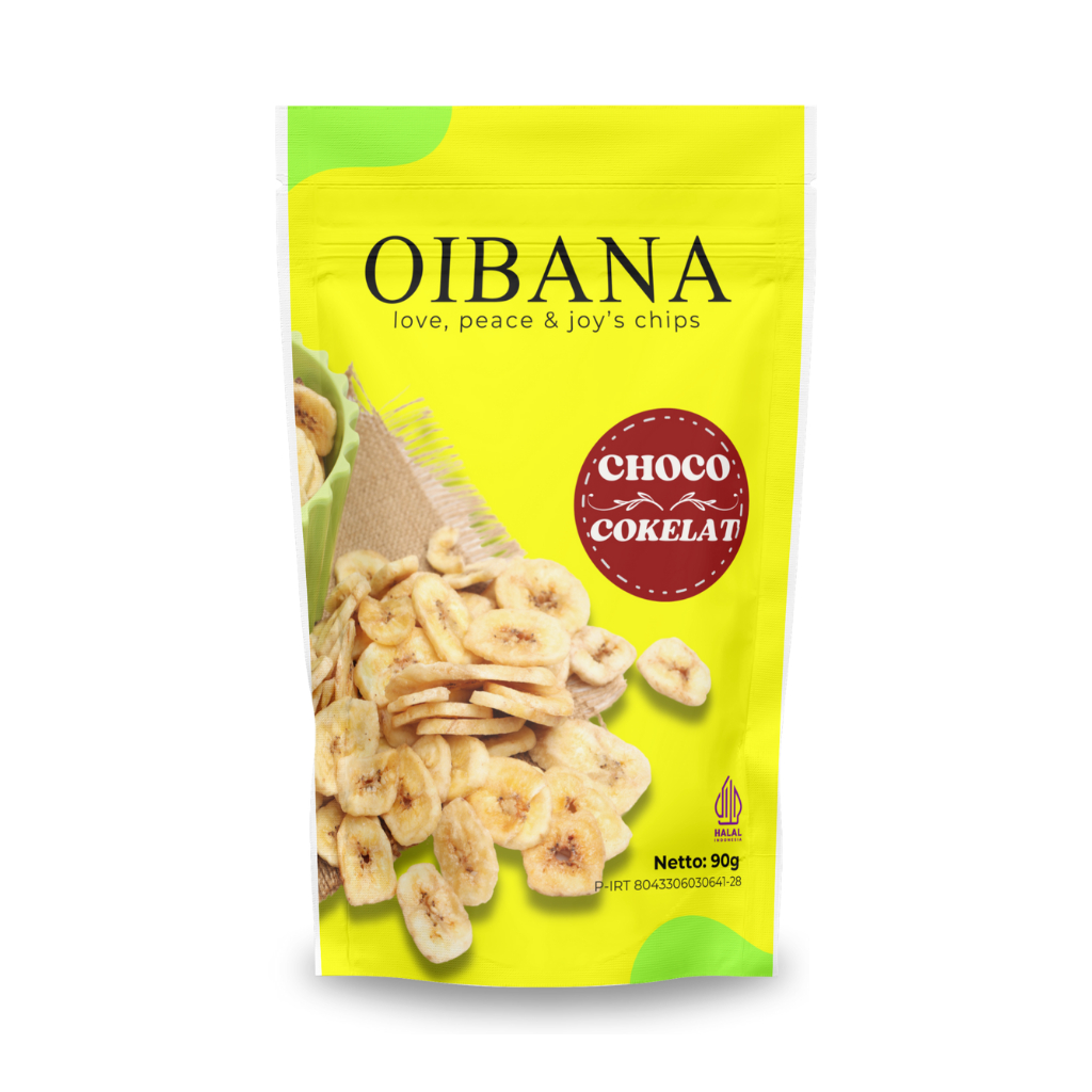 

Oibana - Banana Chips Chocolate 90g - Keripik Pisang 90g Oibana Rasa Cokelat