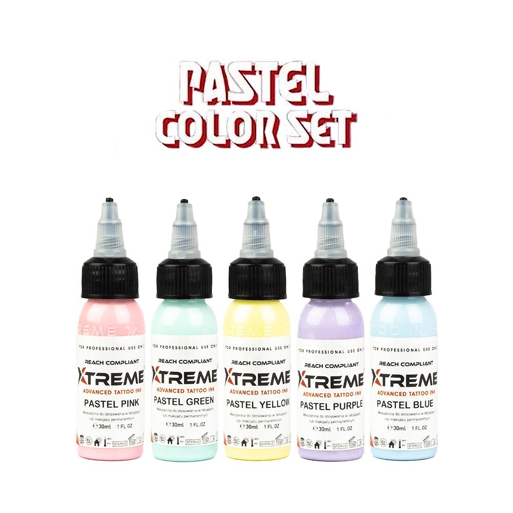 Jual Tinta Tato Xtreme Pastel Color Set Tattoo 1OZ (5 X 30ml)