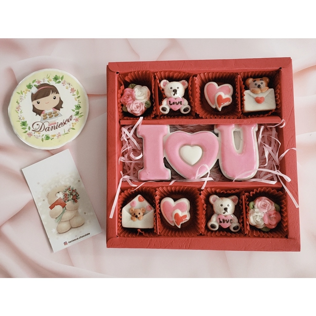 

.Chocolate gift S16B I LOVE U coklat valentine anniversary valday ( scp )