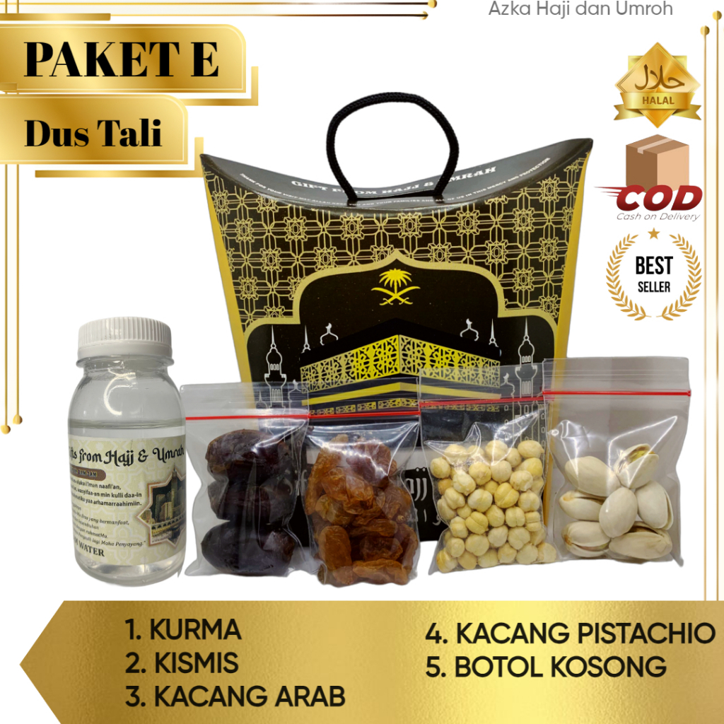 

PAKET E OLEH OLEH HAJI DAN UMROH DUS TALI / DUS KOTAK TANPA AIR ZAM-ZAM