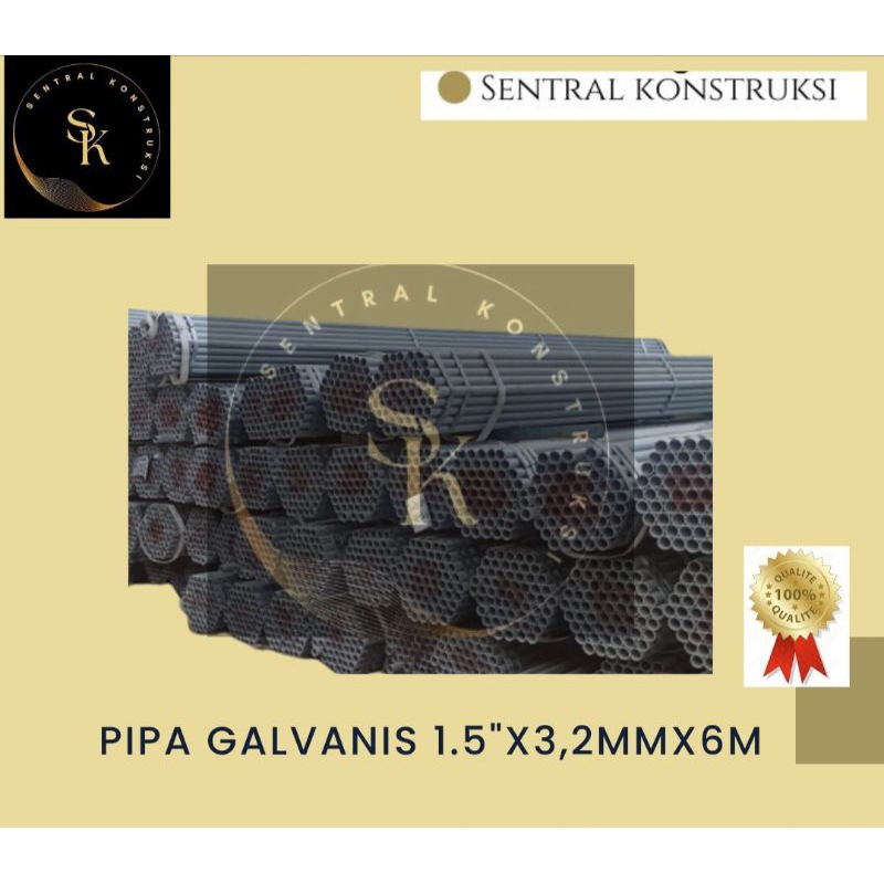 Pipa Galvanis 1,5inch X 3,2mm X 6meter