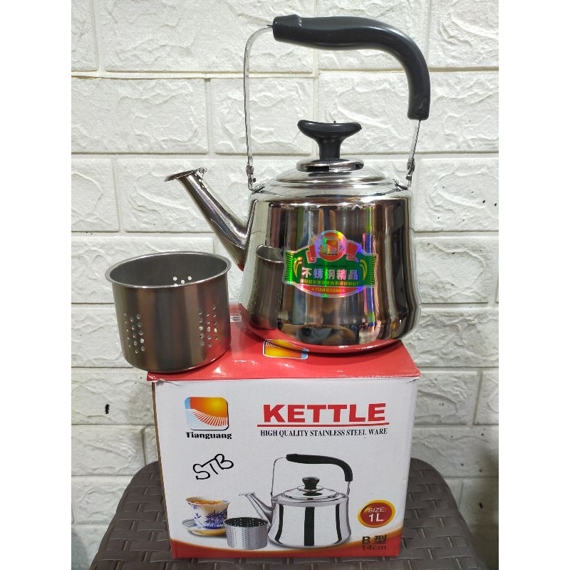 Teko Kecil Stainless Steel 1 Liter / Tea Pot Stainless Steel 1 Liter / Ceret Stainless Steel Kecil 1