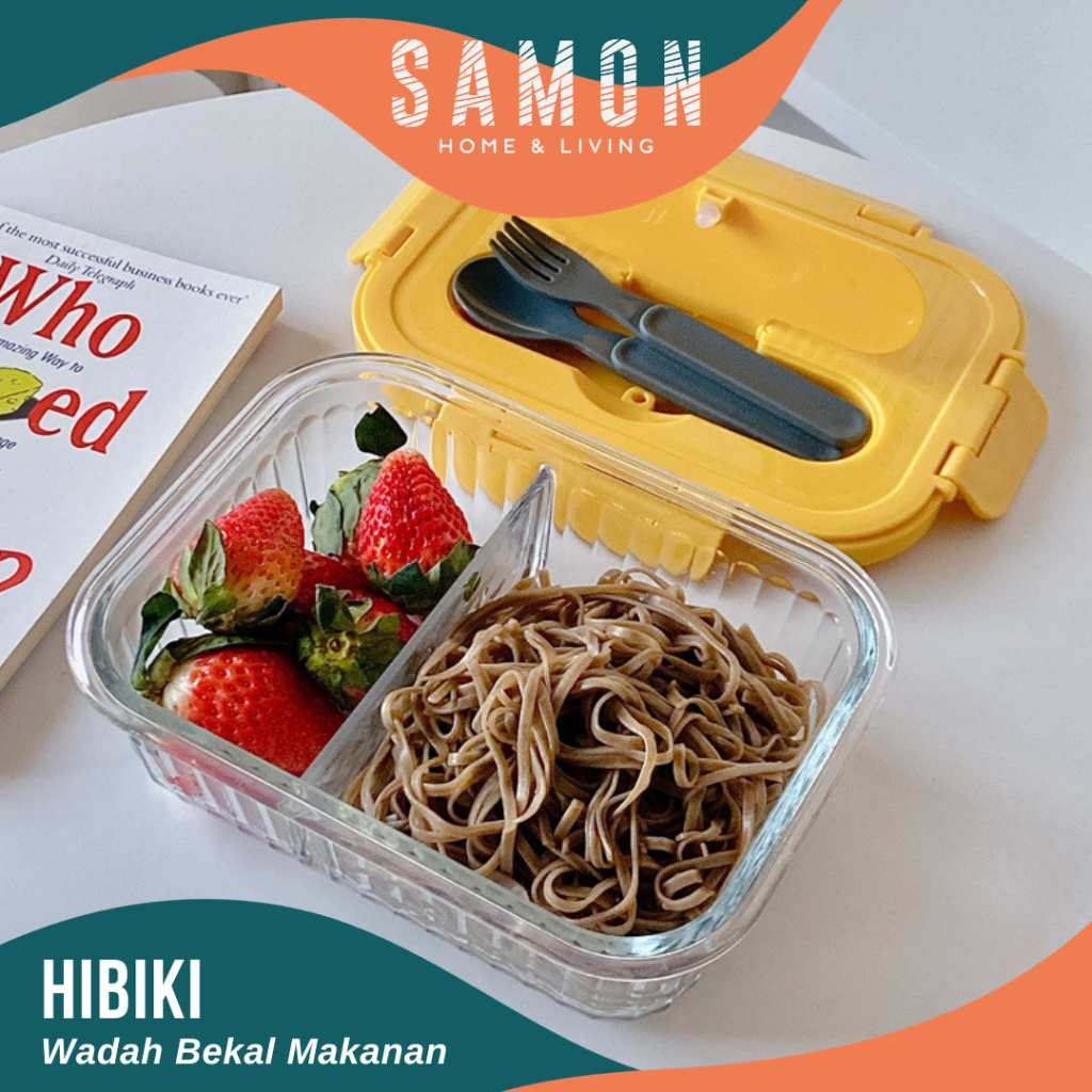 【SAMON】HIBIKI Penyimpanan Makan Set Wadah Food Praktis Lunch Box Makanan Aesthetic