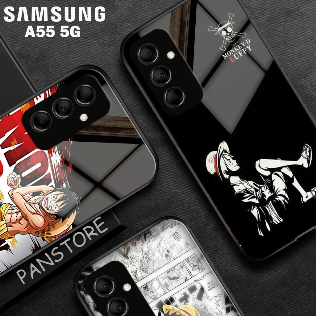 Softcase Glass Kaca Samsung A55 5g Terbaru 2024 [KACA36] Case Samsung A55 5g - Casing  Handphone Red