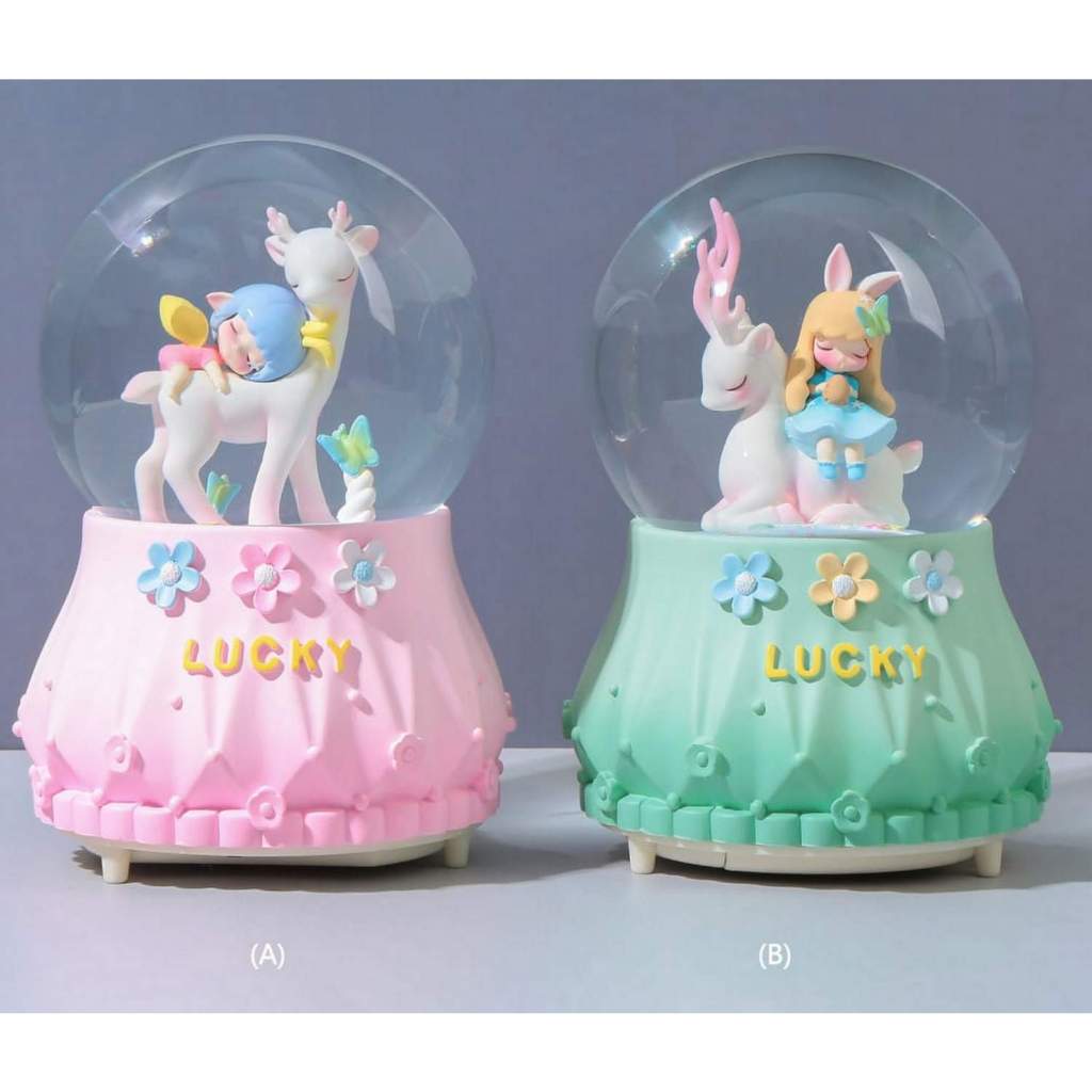 Snowball / Bola Air Salju / Bola musik Kaca / Bola Musik Air size Large Lampu Dan Salju Otomatis Luc