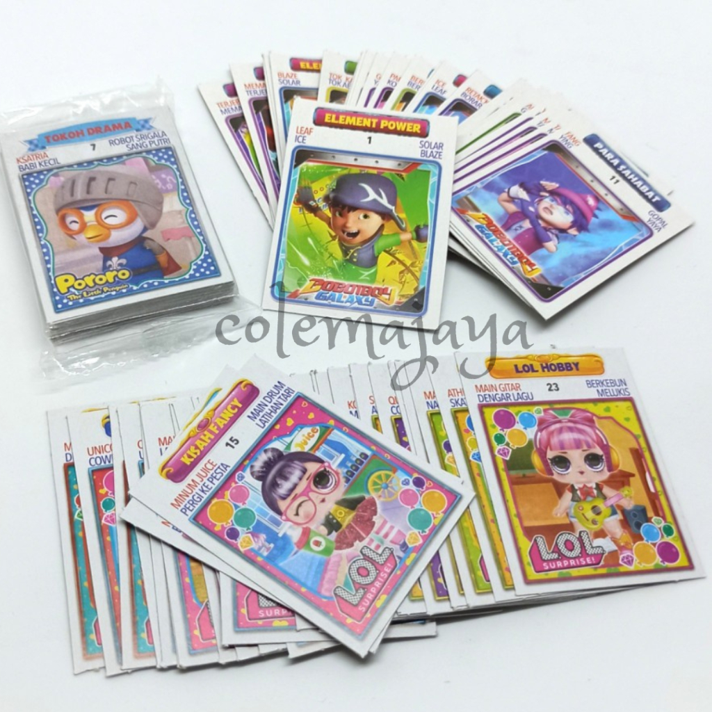 KARTU PERMAINAN KWARTET||1kgMainan Anak Kartu Kuartet  Kwartet Kartu Teplek naruto