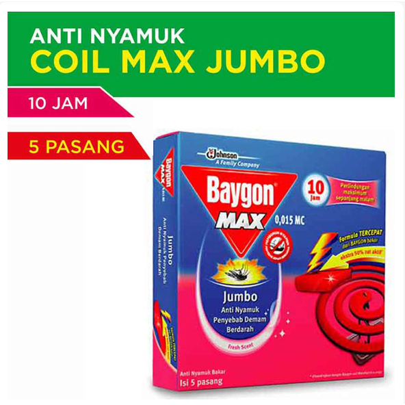 Baygon Obat Nyamuk Bakar Jumbo 5'S Cegah Dbd