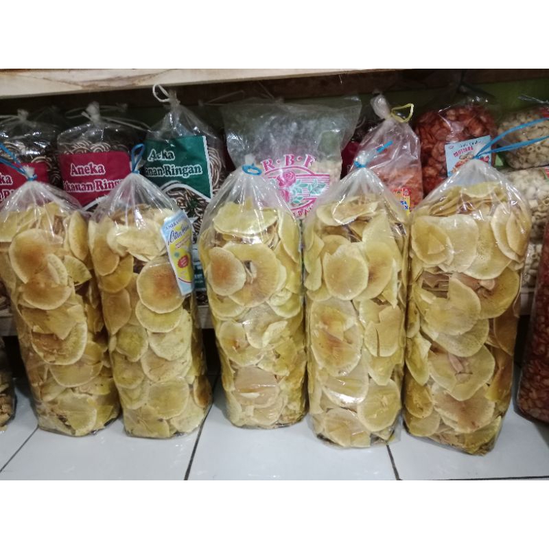

ready kripik sukun enak asin gurih 1 bal