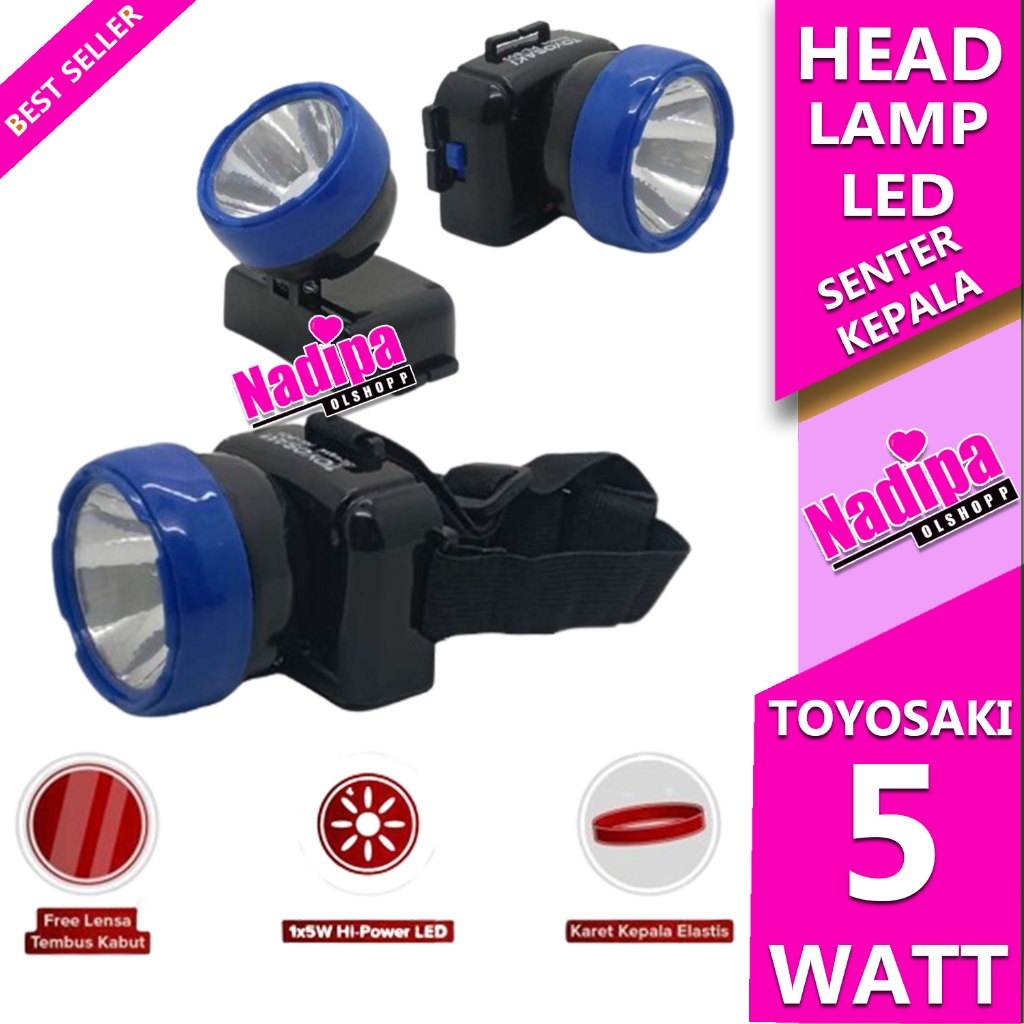 SENTER KEPALA LED TOYOSAKI HL 805 5 WATT NADIPA OLSHOPP
