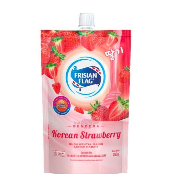 

Frisian Flag Bendera Kental Manis Korean Strawberry Pouch 260g