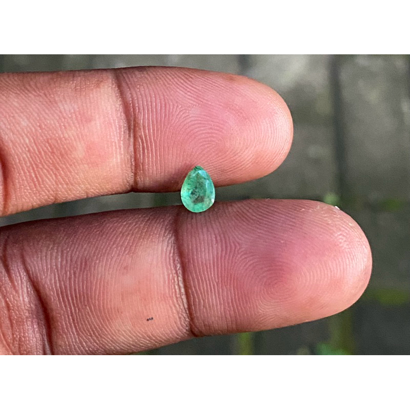 Batu Zamrud colombia natural zambian Emerald Beryl Jamrud ukrn kecil Dim 6.5x5x3