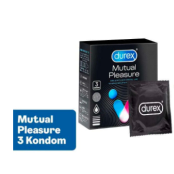 Durex Mutual Pleasure isi 3s Alat Kontrasepsi Kondom Gerigi berbintil tahan lama