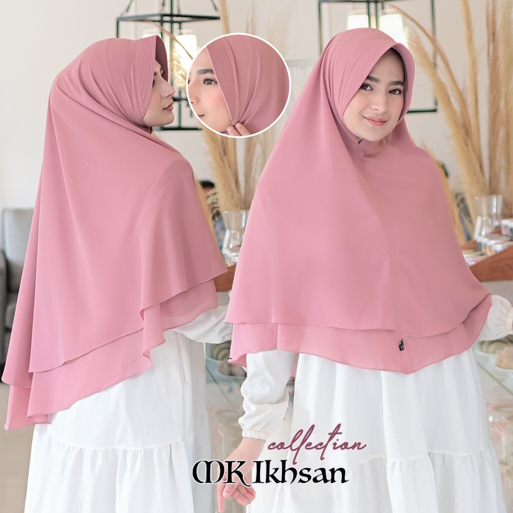 MK IKHSAN COLLECTION BERGO CERUTY BABYDOLL 2 LAYER KHIMAR (XL) PET BUSA ANTEM KEKINIAN