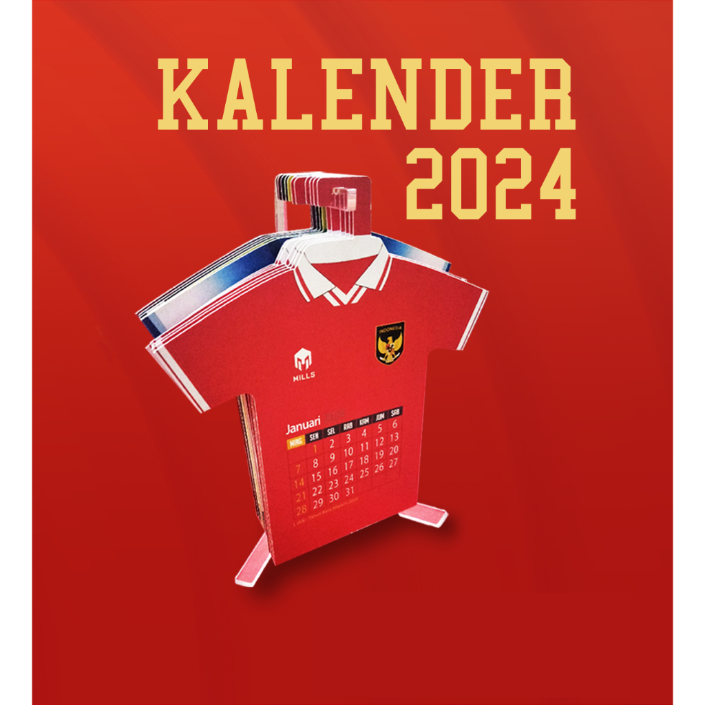 

Kalender Meja 2024, Kalender Duduk, Kalender Timnas, Kalender Model Jersey