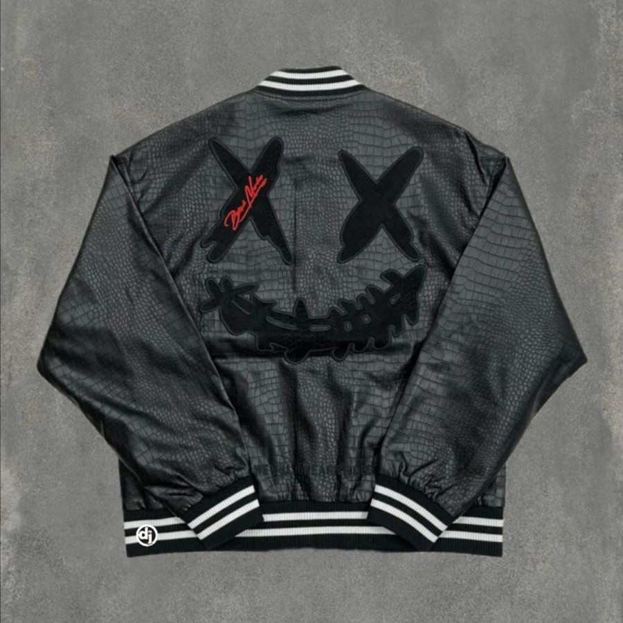 Ricky Is Clown Black Mamba Varsity Jacket Black