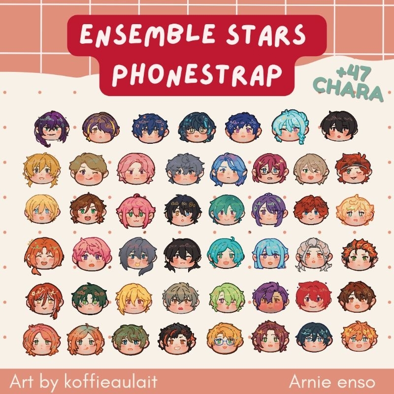 [Teaaulait] Phonestrap Enstars Ensemble Stars Fanmerch