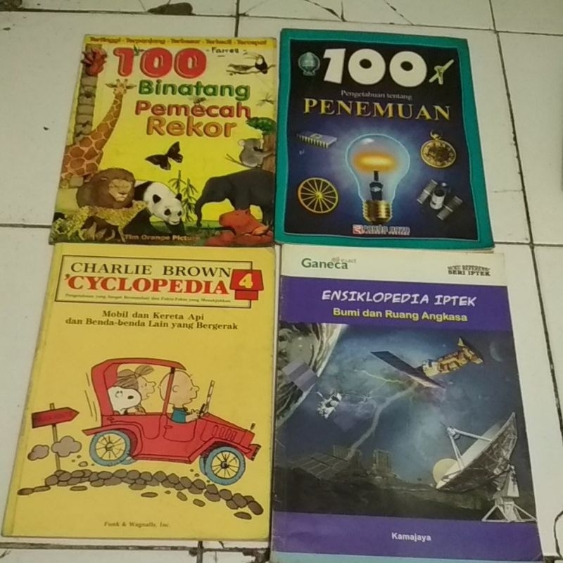CABUTAN BUKU 100 PENGETAHUAN TENTANG PENEMUAN dan ENSIKLOPEDIA  BUMI DAN RUANG ANGKASA dan ENSIKLOPE