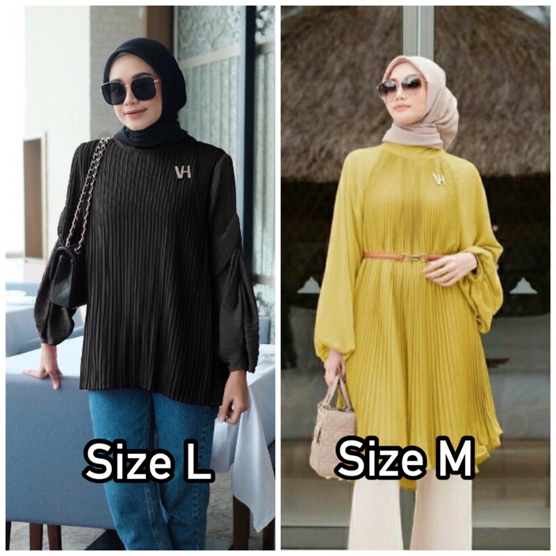 PLEATS TUNIK PLEATS BLOUSE VANILLAHIJAB