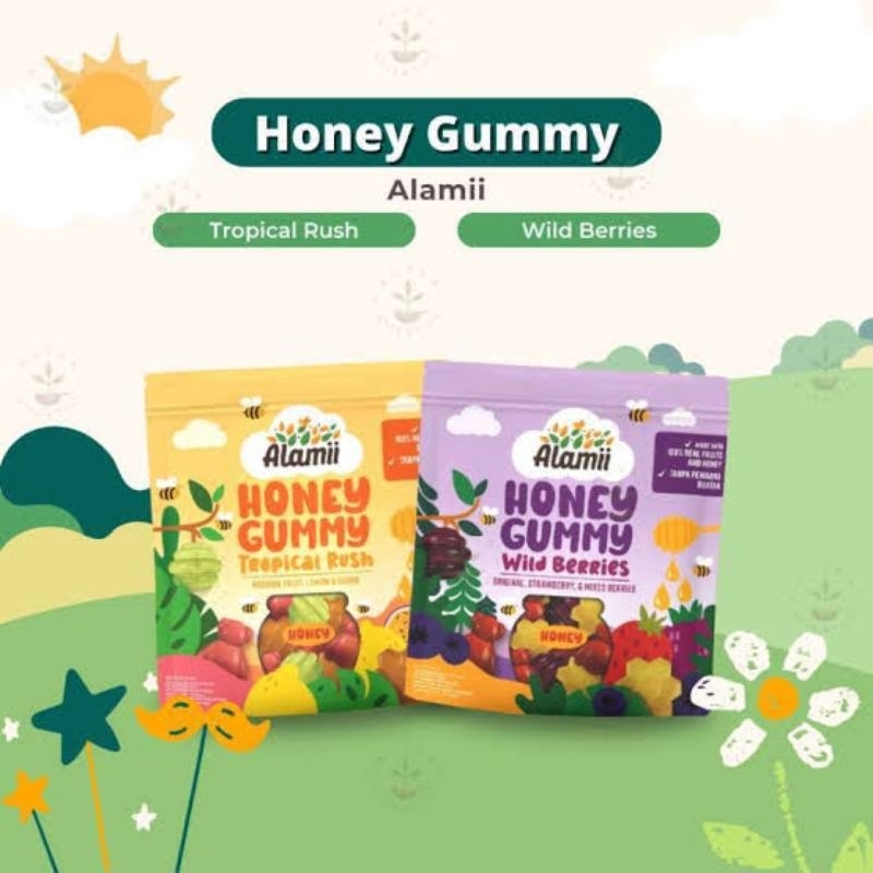 

Alamii Honey Gummy - Alami Permen Madu Buah Anak - Permen Kenyal Empuk Enak - Permen Sehat Kids