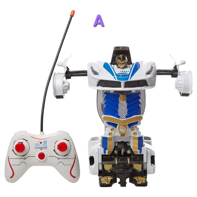 BESAR ROBOT MOBIL POLISI TRANSFORM (Mainan Anak Remot Kontrol RC Police Car Remote Control Deformed 