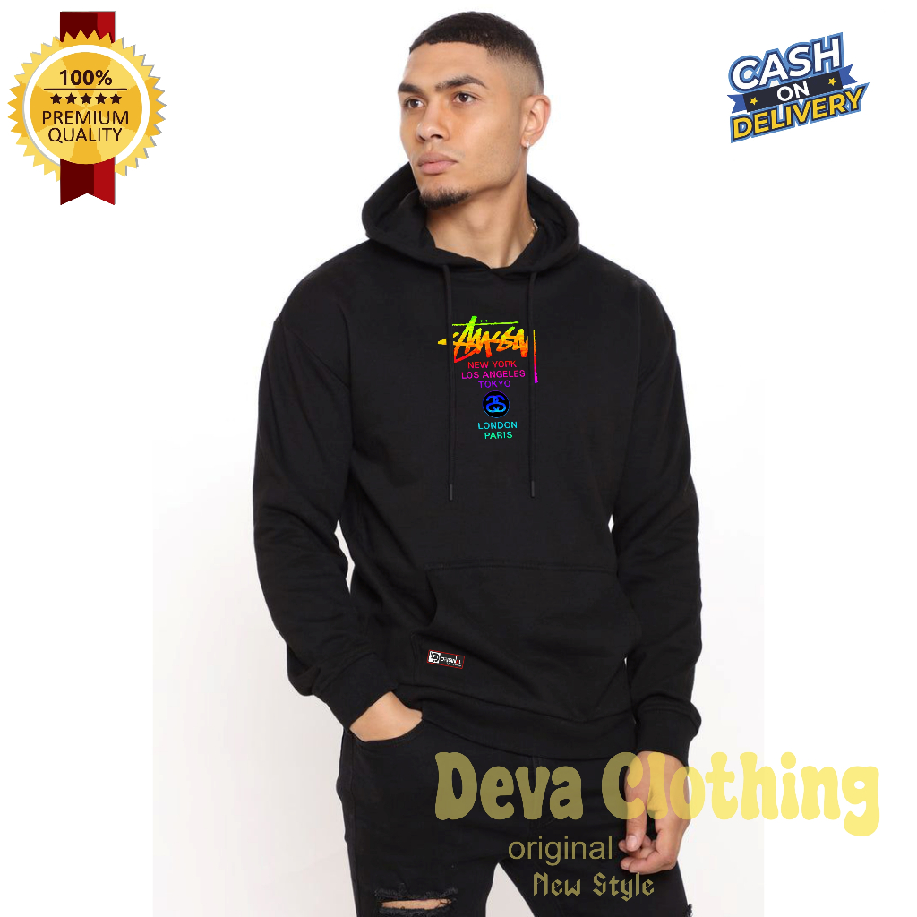 Sweater Hoodie Pria Distro Original STUSSY Pria Wanita Switer Cowok Premium Distro (BAYAR DI TEMPAT)