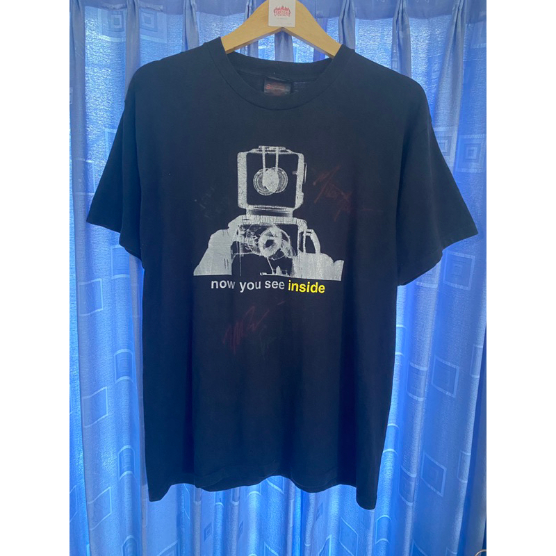 Kaos band SR71 Vintage 2000s tag Shoot pop rock ada tanda tangan personil bandnya tour Japan