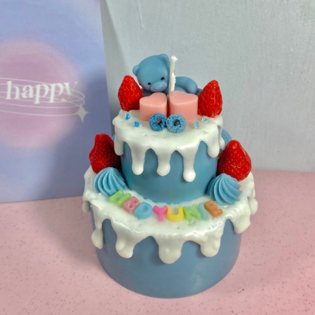 Two tier cake candle / scented candle / cake candle / candle / cute stuff / gift / gift stuff / gift