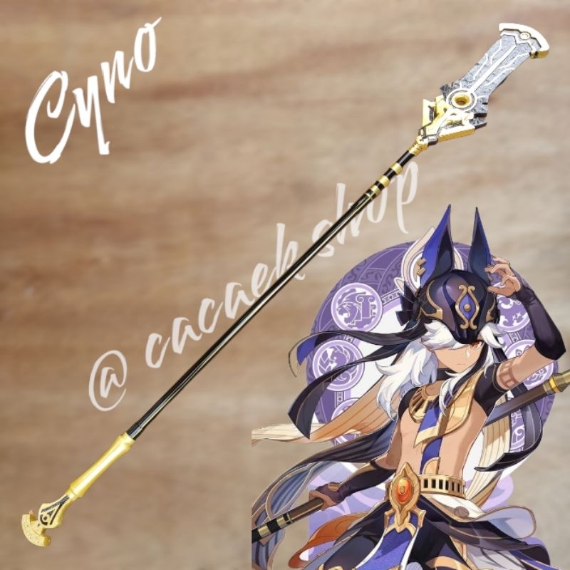 senjata wapon spear cyno genshin impact cosplay