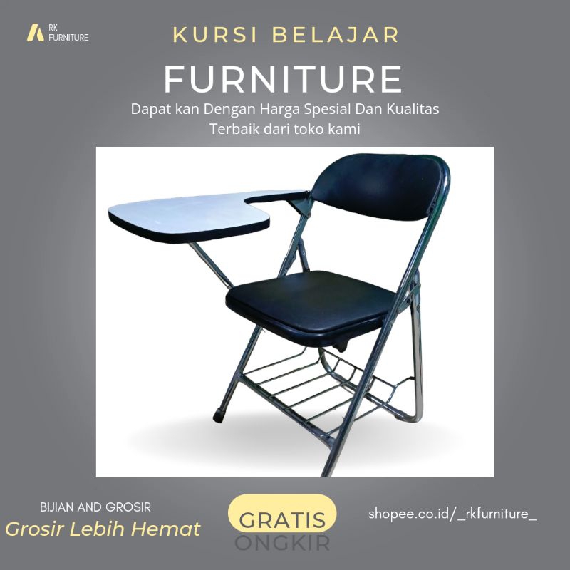 Kursi lipat belajar, Kursi Kuliah, Kursi lipat, Kursi lipat plus Meja, Kursi Mahasiswa