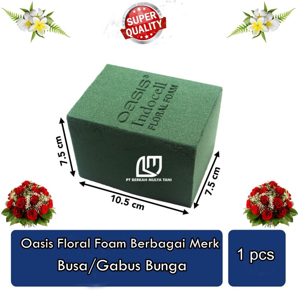 ECERAN OASIS FLORAL FOAM BUSA BUNGA MEDIA TANAM BASAH KERING 1 Pcs