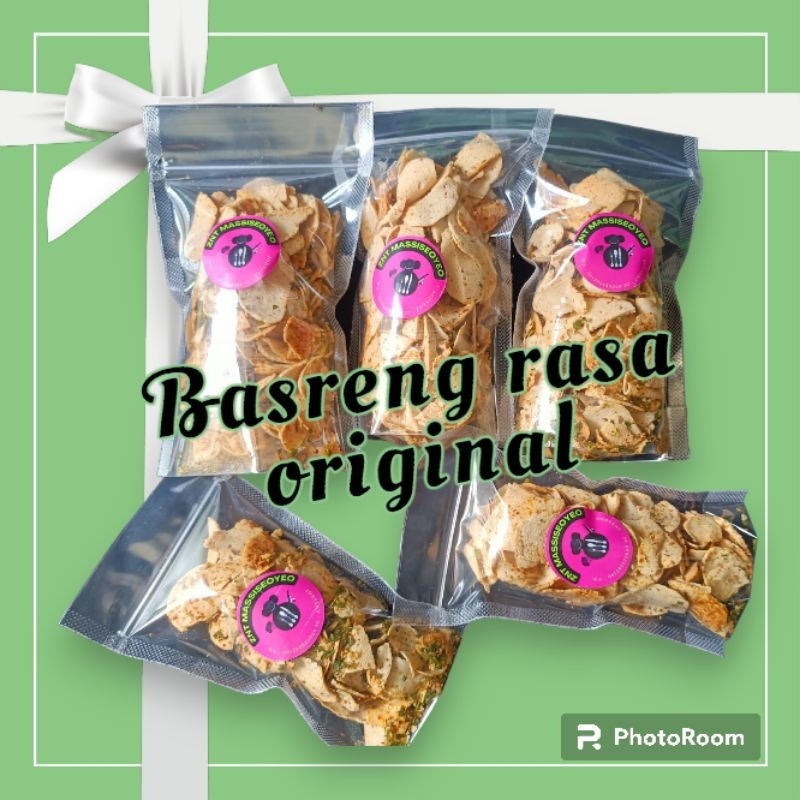 

Keripik Basreng/Rasa original/Pedas sedang/Pedas Banget/Extra daun jeruk